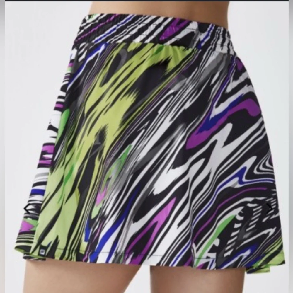 Fabletics Mini Mikah Skirt L Multi Colorful Elastic Waist Pockets Yoga Swim